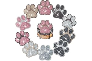 SOMHORN 10PCS Diamond Painting Untersetzer Set mit Halter,Diamond Art Untersetzer, DIY Diamond Kunsthandwerksprojekte, Diamond Kits für Erwachsene und Anfänger Tischdekoration Geschenk