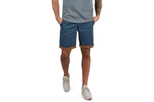 BLEND Neji Chino Pantalón Corto Bermuda Pantalones De Tela para Hombre con Cinturón De 100% Algodón Regular-Fit