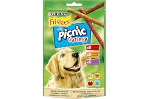 Purina Friskies Picnic Variety Snack Cani Manzo, Pollo e Agnello, 8 Confezioni da 126 g