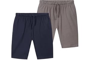 CityComfort Shorts Pyjamas for Boys Teens Pack of 2 PJs Summer Casual Lounge Wear Soft Jersey Pyjama Shorts with Pockets