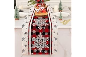 DVBCNME Tischläufer Weihnachten, 183 X 33 cm Tischdecke Weihnachten,Weihnachtstischläufer,Weihnachtstischdecke Für Festliche Dekoration, Mode Style Weihnachtsdeko, Winter Tischläufer