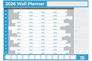 Papa Prints Yearly Wall Planner 2026 UK A1 Size (59 x 84 cm) large wall calendar planner 2026 13 Month Calendar From Jan to Dec 2026