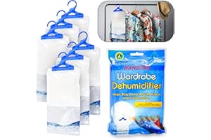 ARIANA HOMEWARE Hanging Wardrobe Dehumidifier - Condensation Absorber Prevent Damp, Mildew & Mould | Interior Moisture Remover for Home, Wardrobe, Bedroom, Bathroom, Garage etc - Pack of 1
