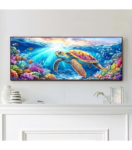 Giyuco XXL 5D Diamond Painting – Hirsch Motiv, 50x100 Cm, DIY Set Mit Eckigen Steinen Für Wanddeko