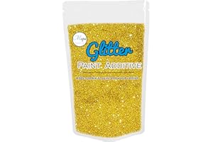 Mopa Crafts Gold Glitter Paint Crystal Additive 100g for Emulsion Paint - for use with Interior/Exterior Wall, Ceiling, Wood, Metal, Varnish, Dead Flat, Matt, Soft Sheen or Silk Paints