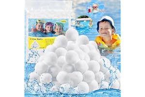 SaiXuan 1300g Pool Filterbälle, Ersetzt 45kg Filtersand Quarzsand,Filterballs für Sandfilteranlagen Pool,Filter Balls ersetzen,Filterpumpe,PoolzubehörFiltersand für Pool Sandfilter,Aquarium