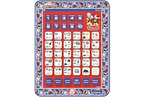 LEXIBOOK, Spidey and His Amazing Friends, Educational Bilingual Learning Tablet, Toy to learn alphabet letters numbers words spelling and music, English/Spanish, Blue/red, JCPAD002SPi2