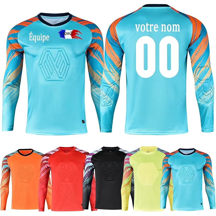 Maillot De Gardien De But Personnalisable - Pour Enfants Et Adultes, Avec Rembourrage Coudes