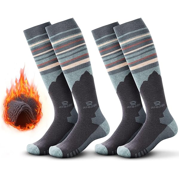 2 Paar Merino Wol Skisokken voor Kinderen met Schokabsorptie 2 Paar Merino Wol Skisokken voor Kinderen met Schokabsorptie