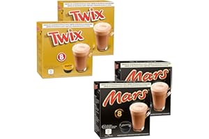 CAFFÉLUXE 32 Cioccolate Calda Dolce Gusto Capsule - Mars, Twix (16 confezioni)