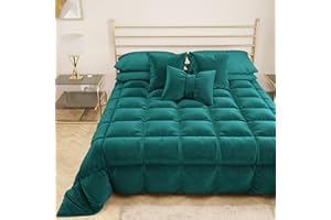 PETTI Artigiani Italiani - Trapunta in Morbido e Caldo Velluto 350 g/m², Piumone Matrimoniale, Double Face, Trapunta Matrimoniale: 260x270 cm, Ottanio, 100% Made in Italy