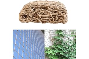 PANTHEM Ekologiczna biodegradowalna kratka z juty groszku cukrowego – kompostowalna naturalna siatka jutowa ogrodowa do roślin pnących, warzyw, pomidorów, fasoli szparagowej (2 m x 10 m)