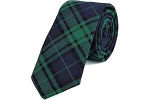 DonDon Corbata de rayas de algodón para hombres de 6 cm