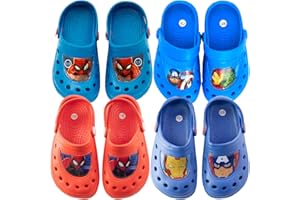 Characters Cartoons Spiderman Marvel Avengers - Bambino - Clog Sandalo Sabot con Archetto di Tenuta Ciabatte Mare Piscina - Prodotto Originale