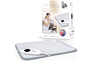 sinnlein® Poduszka grzewcza z polaru 30 x 60 cm, elektryczna poduszka grzewcza z automatycznym wyłączaniem, 6 poziomów temperatury, nadaje się do prania w temperaturze do