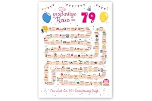 FESTYSPARK Gifts for 79th Birthday Woman and Man - Gifts for Women from 79 Years - Beautiful Birthday Card 79 Man and Woman - Birthday Decoration 79th Birthday Men and Women - Card 1946