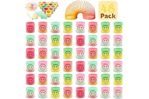 GAROMIA 48 pcs Ressorts en Spirale Rainbow Spiral Mini Ressort Bobine Jouet Enfant Mini Spirales Springs Jouet éducatif pour fête Jouet Anniversaire Petit Cadeaux Enfant Fournitures (B)