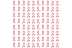 CRAFFANCY - 80 ciondoli a forma di nastro rosa, piccoli, nastri della consapevolezza, in plastica smaltata, accessori per artigianato e bigiotteria fai da te