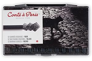 Conté à Paris Carré Boceto Set Pierre Noire B X12