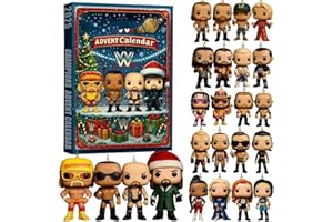 HMIFJUM Wrestling Champion Advent Calendar 2025-24 Days Countdown Calendar With 24 Legends And Champions Figurines for Christmas Tree 2D Ornaments & Collectibles,Gifts For Wrestling Fans (1PC)