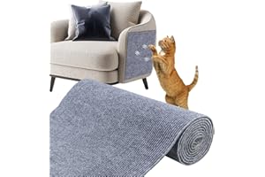 Foydream Protezione Divano Graffi Gatto, Tappeto Tiragraffi Gatti 200 CM x 40 CM Antigraffio Divano Autoadesive per Divani Sedie Letti e Vari Mobili Pareti