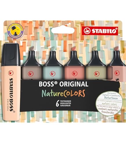 Set 3 Evidenziatori STABILO BOSS ORIGINAL Pastello - Punta Smussata 2-5 Mm, Giallo, Inchiostro Ricaricabile - Foto 4