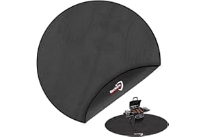 DOCSAFE Fire Pit Mat Heatproof BBQ Grill Floor Mats 38 Inch(96CM) Round Protection Foldable Portable Fire Pit Accessories for Decking/Floor/Patio/Lawn/Garden/Indoor/Outdoor