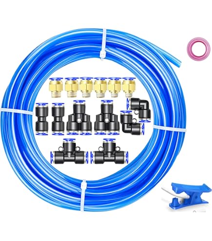 Antrella Blauwe vacuüm luchtslang PU/Turbo rubberen buis 12 mm ID x 16 mm OD wanddikte 2 mm luchtwaterpijp 100 meter lang, doorlaatolie, gas