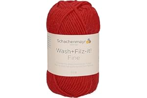 SCHACHENMAYR SINCE 1822 Schachenmayr Wash+Filz-It! Fine, 50G red Hilos De Fieltro