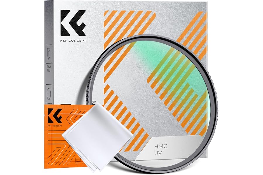 K&F CONCEPT UV Filter 67mm Schutzfilter mit Reinigungstuch | Optikglas mit 18-lagiger Nano-Beschichtung,HD Bild,Nano-Klear,FV301