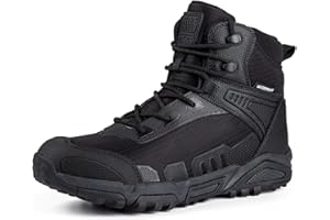FREE SOLDIER Men's Waterproof Tactical Boots Breathable Military Army Boots Durable Combat Work Shoes Lightweight Hiking Walking Boots