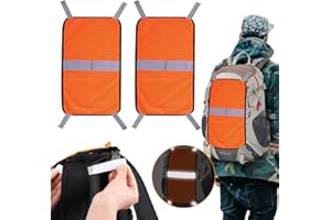 W RXKIOCS 2 Pièces Bande Reflechissante Serre Pantalon Velo Equipement Velo Panneau en Maille Orange Panneau de Sécurité avec Bandes Réfléchissantes pour Les Sacs à Dos Les Tentes Les Volets etc