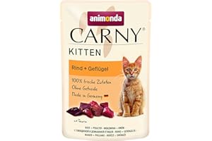 animonda Carny Kitten Nourriture Humide pour Chat jusqu'à 1 an Bœuf + volaille 12 x 85 g