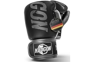 ‎MADGON MADGON Premium Boxhandschuhe aus bestem Material für Lange Haltbarkeit, Männer und Frauen Kickboxhandschuhe für Kampfsport, MMA, Sparring, Muay Thai und Boxen 10 12 14 16 oz inkl Beutel