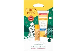Burt's Bees Zestaw upominkowy do ust i ciała, balsam do ust z wosku pszczelego i mini mleczko i miodowy balsam do ciała, Hive Favorite Limited Edition