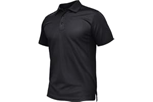 TACVASEN Men's Breathable Golf Polo Shirt Quick Dry Short Sleeve Casual Work Polo T-Shirt