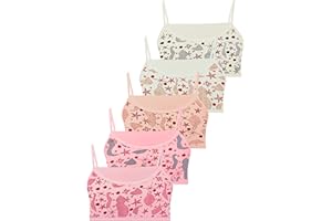 LOREZA ® 5 Brassières en Coton pour Fille sous-vêtements Soutien-Gorge de Sport Tailles 10 à 15 Ans