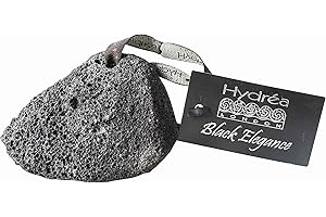 Hydrea London Natural Volcanic Pumice Stone Black - Callus Remover Foot Care
