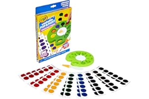 CRAYOLA Washable POP & Paint Palette | Includes 96 Disposable Colour Chips & Refillable Water Brush for Less Mess | Watercolour Paint Set for Kids Ages 4+