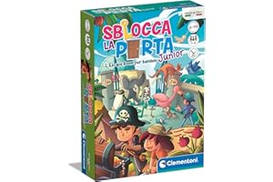 Clementoni - Sblocca la Porta Junior, Gioco da Tavolo, 2 Escape Room per Bambini 6+ Anni e Adulti, Ambientata in Luoghi Misteriosi, 1-6 Giocatori, Idea Regalo Made in Italy, Lingua Italiana, 16774