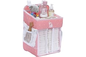 Cradle Star Hanging Nappy Caddy Organiser - Nursery Storage for Baby Accessories - Perfect Newborn Shower Gift - 43 x 23 x 23 cm