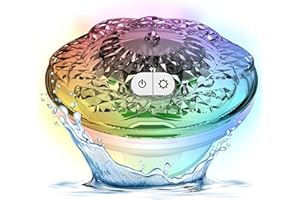 Jovial Solar Pool Floats Light, Swimming Pool Float with 5 Color Changing Lights, Built in Solar Rechargeable Battery, Works for 6 to 8 Hours When Fully Charged, Usable Indoors and Outdoors