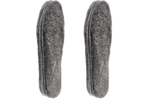 riemot 2 Paar Echte Lammfell Einlegesohlen für Damen Herren Winter Warme Schaffell Einlegesohlen Weiche Kuschelige Flauschige Lammfell Schuheinlagen für Schneestiefel,Hausschuhe Gr.36-46 EU