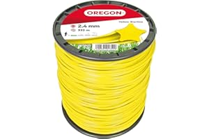 Oregon Yellow Star Hilo para Desbrozadora 2.4mm, Hierba, Maleza, Vegetación y más, Hilo de Nylon de Gran Resistencia, Compatible con la Mayoría de Modelos Estándar, 2.4mm x 332m (69-455-Y)