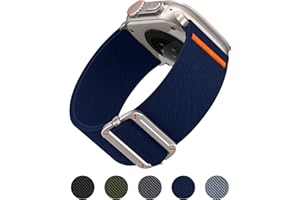 Higgs Correa Compatible con Correa Apple Watch 44mm 46mm 45mm 42mm Ultra3/2/1 49mm Hombre Mujer, Pulsera Nylon Deportiva Elástica Ajustable para iWatch Series 11 10 9 SE/2 8 7 6 5 4 3 2 1