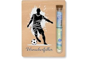 ZUKLA Packaging for Money Gifts 13 x 10 cm with Test Tube - Money Box Football - Football Gifts Boys - Gifts for Football Fans