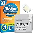 Aroamas Nicotine Patches to Help Quit Smoking, Stop Smoking - Delivered Over 24 Hours Nicotine Transdermal System to Stop Smoking Aids That Work (Stop Smoking Step 1 [21 mg])