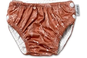 ‎HINZLING Hinzling Schwimmwindel Botanical Mocha (L - 92/98/104)– Nachhaltig, Auslaufsicher – Schwimmwindel Baby, Made in Europe – Material komplett recycelt