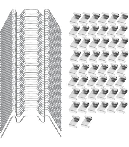 Greenhouse Repair Kit - 50 W & Z Glazing Clips + 50 Square Aluminum Nuts & Bolts