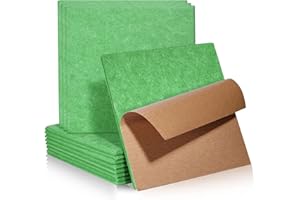 PAAUZOENG 12 pannelli acustici quadrati autoadesivi, isolamento acustico fonoassorbente ad alta densità per pareti, pannelli fonoassorbenti per soffitti, legno e porte, 30 x 30 x 0,9 cm